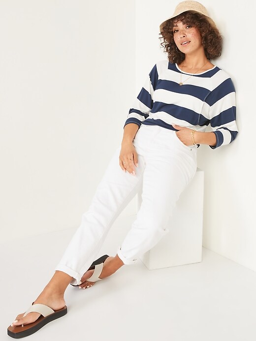 Image number 3 showing, Maternity Luxe Double-Layer Striped Nursing T-Shirt