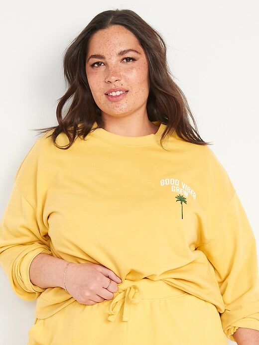 Image number 7 showing, Cropped Vintage French-Terry Sweatshirt