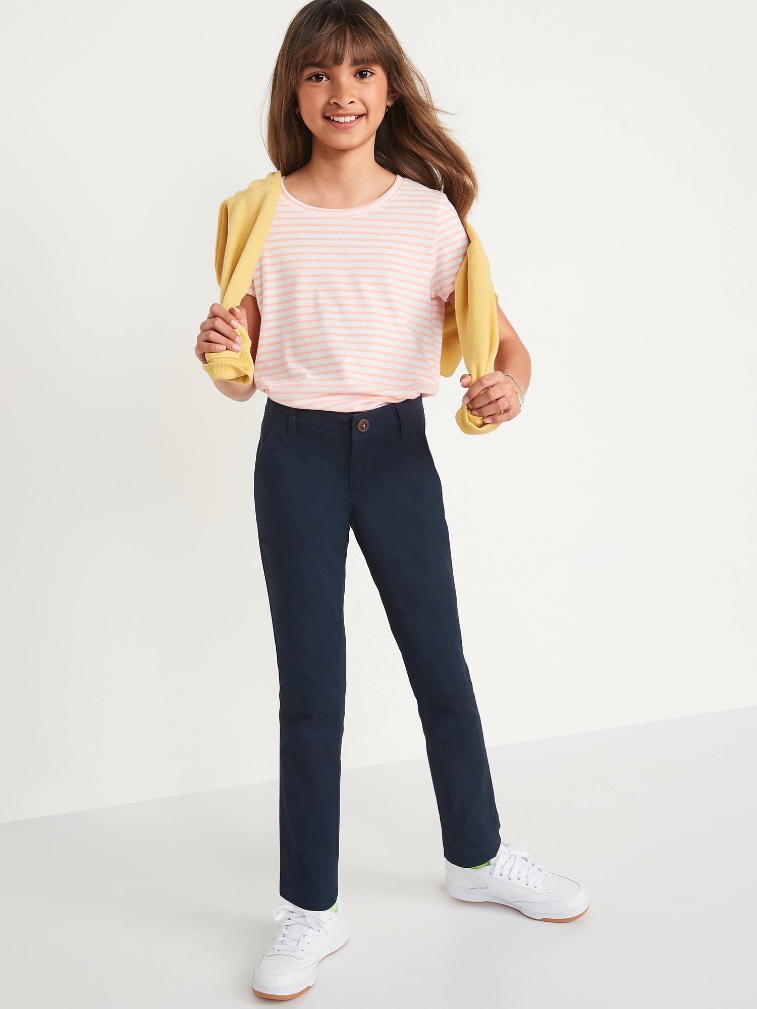 Beverly Hills Polo Club Girls School Uniform Pants  Comfort Stretch Skinny  Fit Khaki  Navy Pants 416  Walmartcom