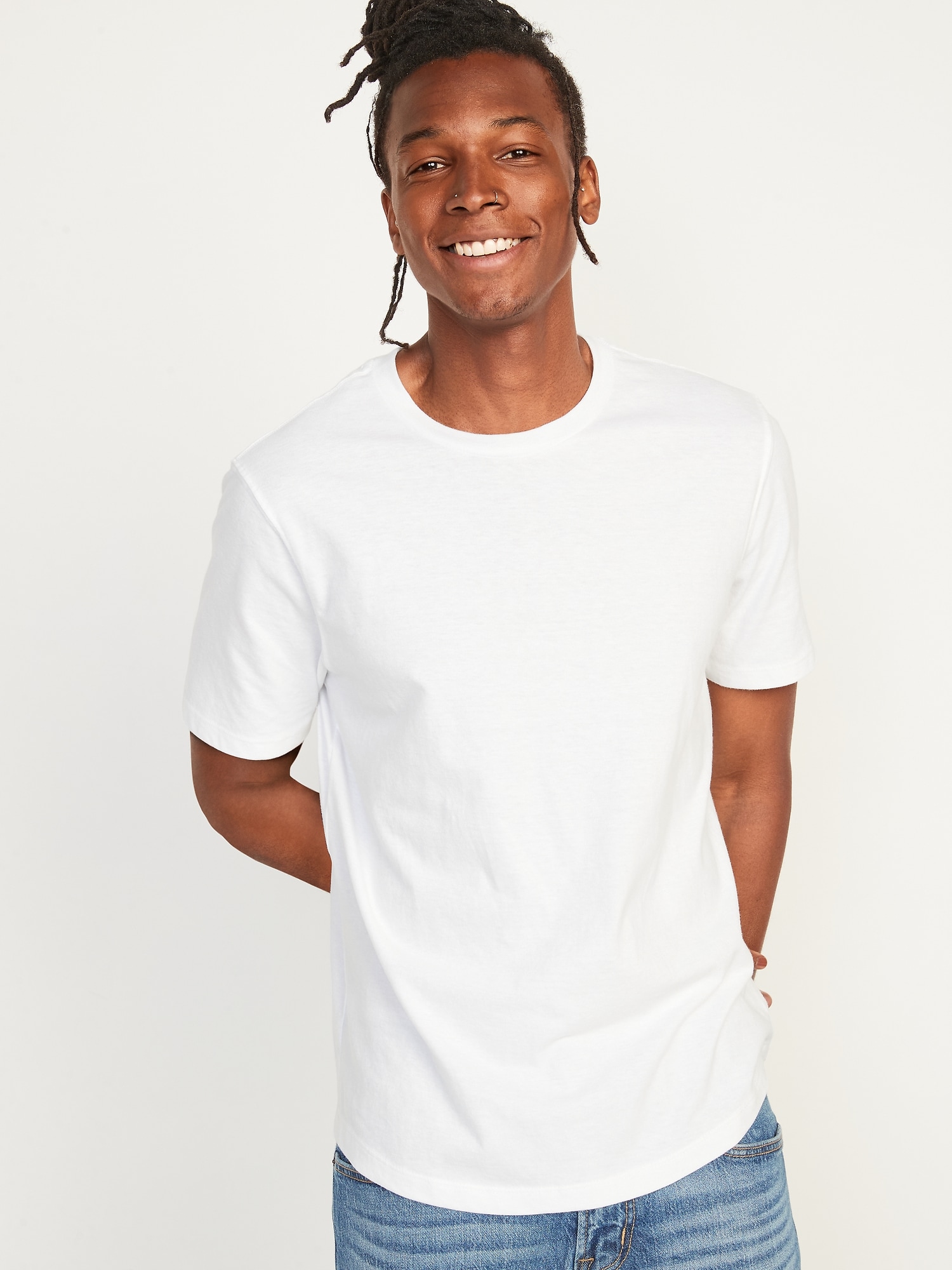 Old Navy Men's Soft-Washed Curved-Hem T-Shirt 3-Pack - White - Size XXL