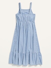 View large product image 3 of 3. Sleeveless Striped Fit & Flare Midi Dress for Girls
