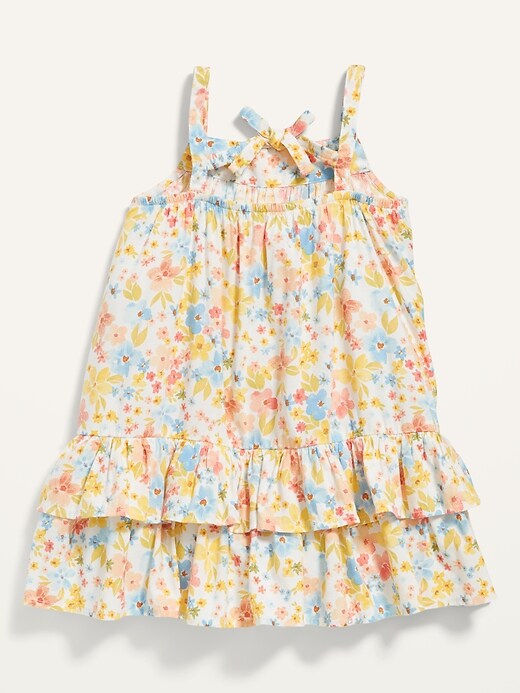 View large product image 2 of 2. Sleeveless Floral All-Day Swing Dress for Toddler Girls