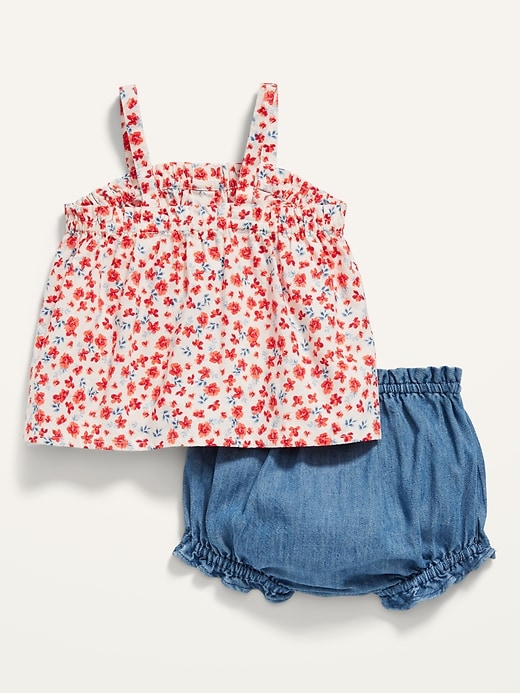View large product image 2 of 4. Sleeveless Button-Front Cami Top and Bloomers Set for Baby