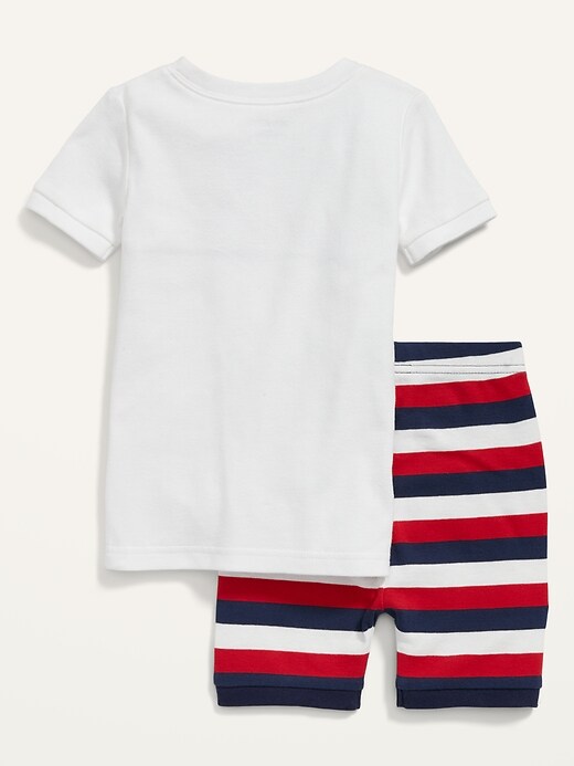 Unisex Matching Americana Pajama Shorts Set for Toddler & Baby