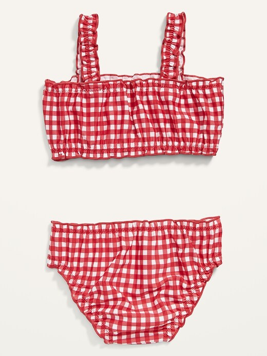 View large product image 2 of 4. Matching Print Ruffled Swim Set for Toddler Girls