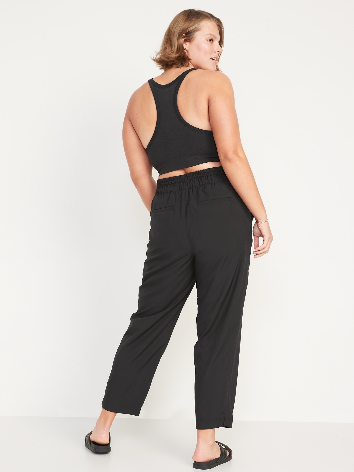 High-Waisted StretchTech Cropped Tapered Pants for Women | Old Navy