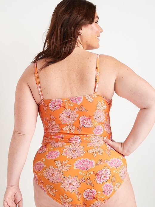 Image number 8 showing, V-Neck Ruffle-Trimmed Tankini Swim Top