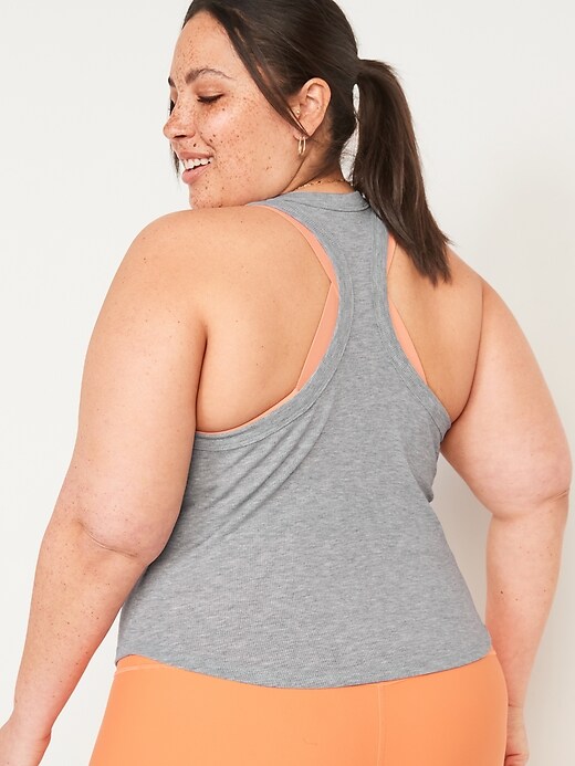 Image number 8 showing, UltraLite Cropped Rib-Knit Racerback Tank Top