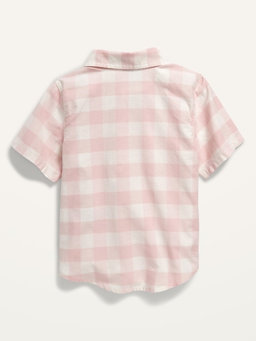 View large product image 2 of 4. Short-Sleeve Gingham Shirt & Bow-Tie Set for Toddler Boys