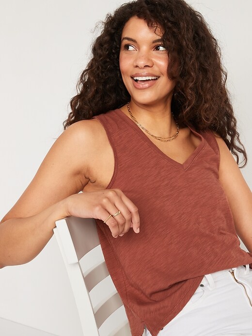 Image number 3 showing, EveryWear V-Neck Sleeveless T-Shirt for Women