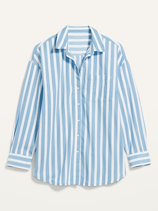 Image number 4 showing, Oversized Striped Boyfriend Shirt
