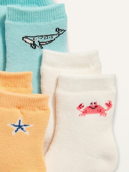 View large product image 2 of 2. Unisex 6-Pack Crew Socks for Baby