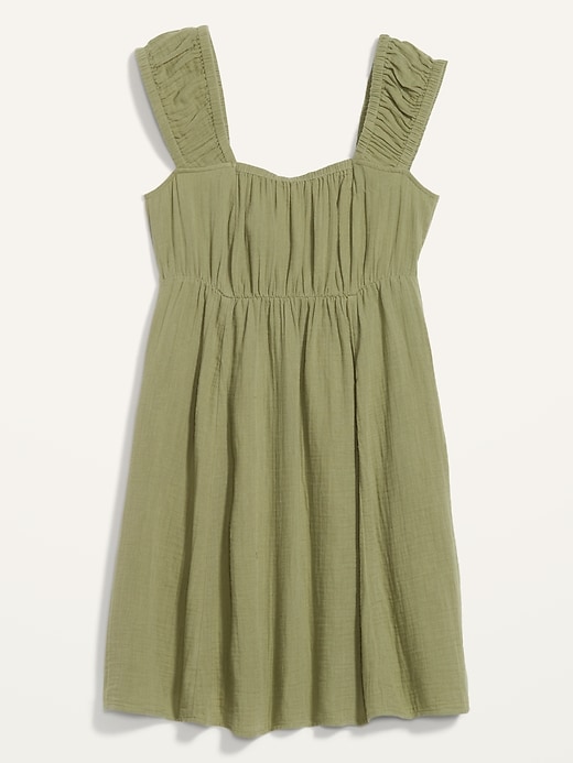 Image number 4 showing, Short-Sleeve Cutout Bow Mini Babydoll Swing Dress