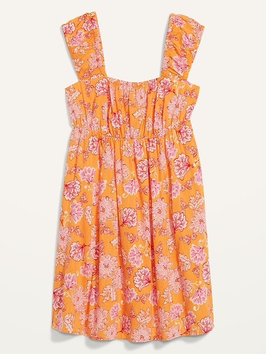Image number 4 showing, Cap-Sleeve Floral-Print Cutout Bow-Detailed Mini Swing Dress
