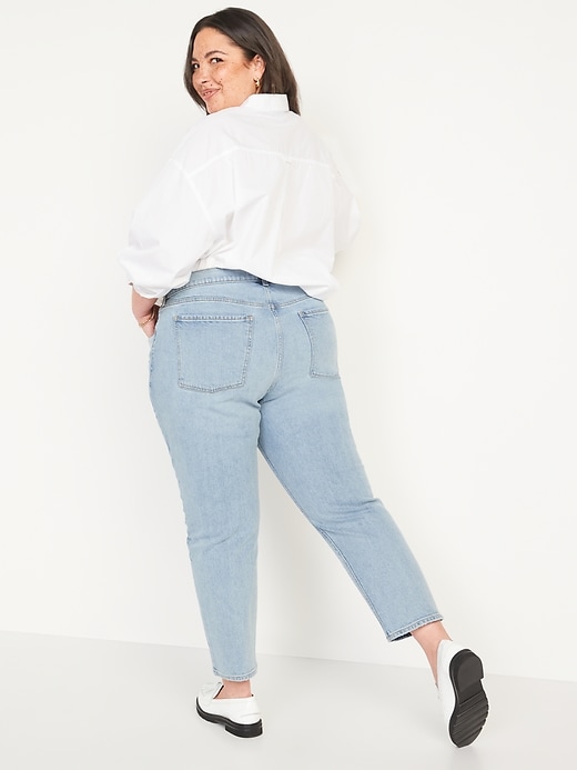 Image number 8 showing, Mid-Rise Boyfriend Straight Ripped Jeans for Women