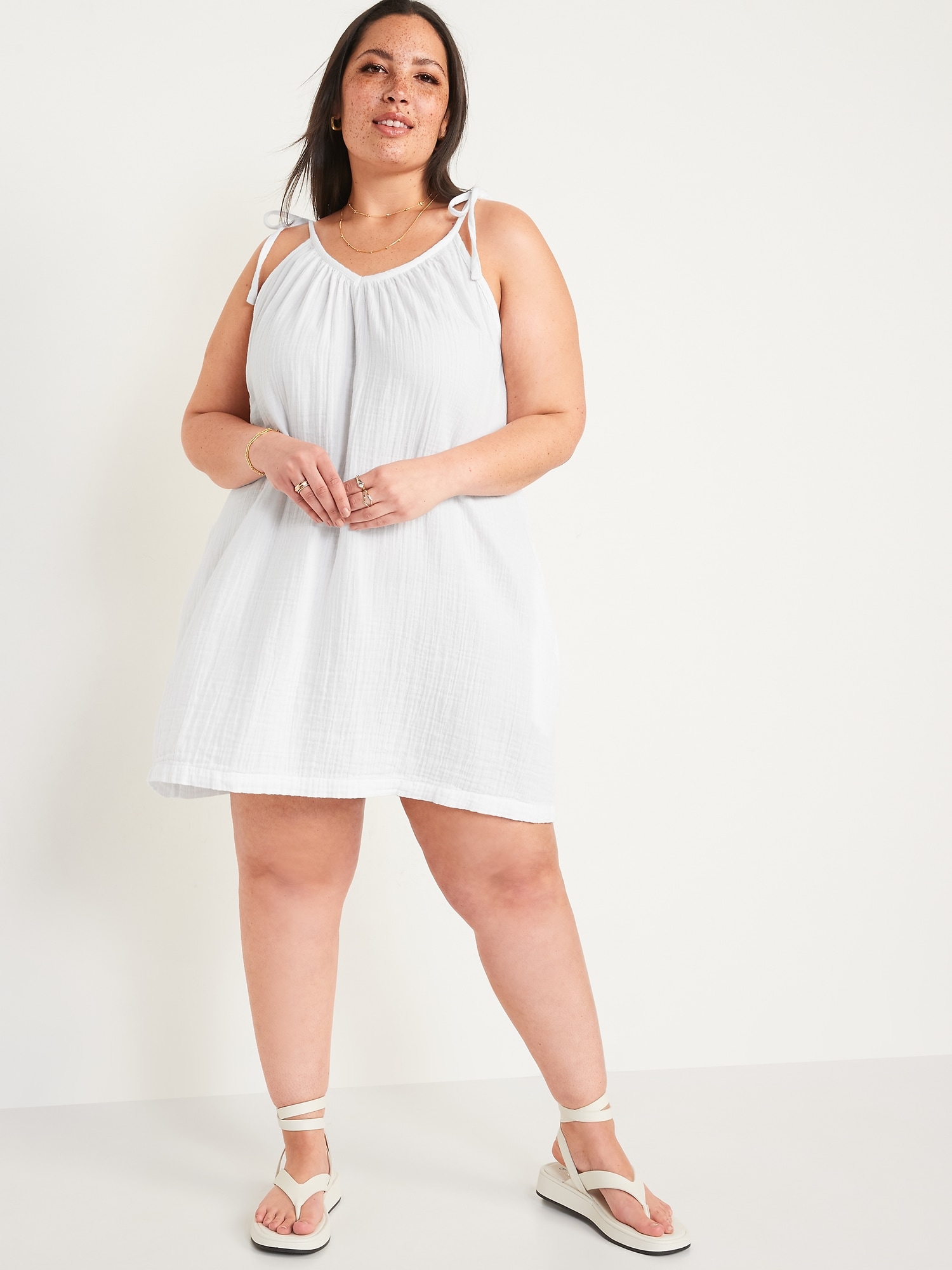 Tie-Shoulder Mini Cami Swing Dress for Women | Old Navy