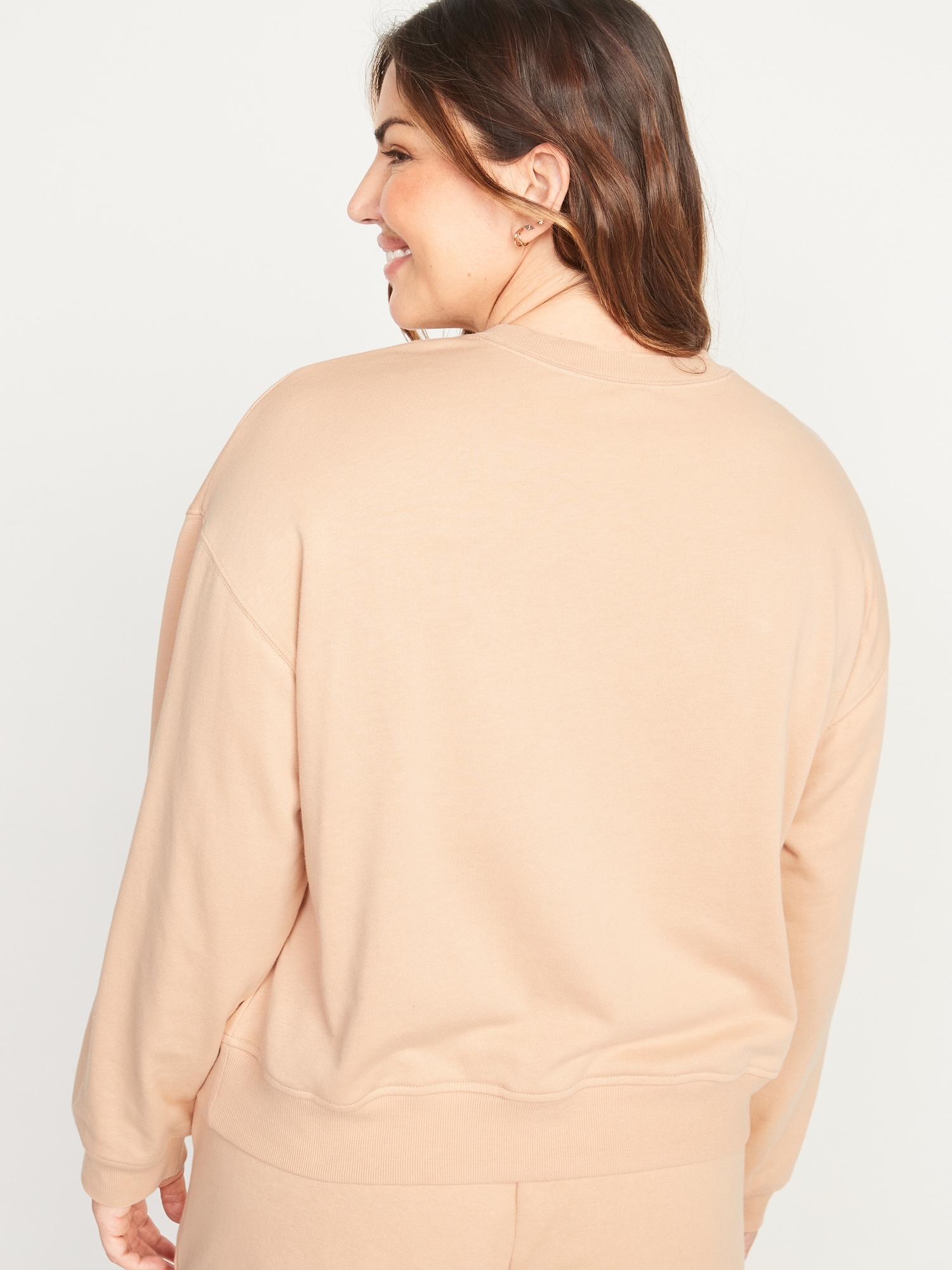 Crop Sweatshirt - Light beige - Ladies