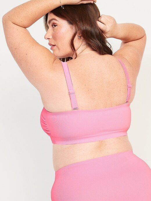 Image number 6 showing, Textured-Rib Bandeau Swim Top