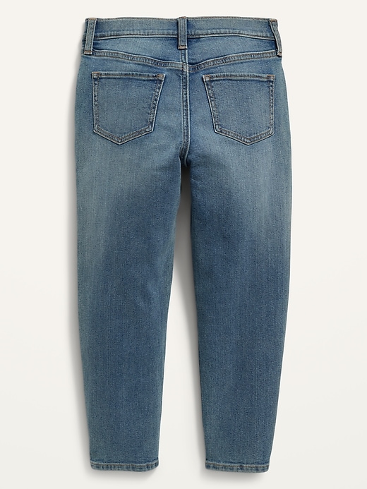 View large product image 2 of 3. High-Waisted Button-Fly O.G. Straight Ripped-Knee Jeans for Girls