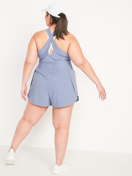 Image number 6 showing, Sleeveless PowerSoft 2-in-1 Dolphin-Hem Performance Run Romper -- 2.5-inch inseam