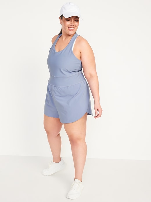 Image number 5 showing, Sleeveless PowerSoft 2-in-1 Dolphin-Hem Performance Run Romper -- 2.5-inch inseam