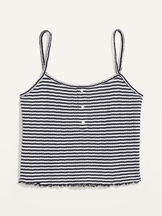 Image number 4 showing, Striped Cropped Pajama Cami Top