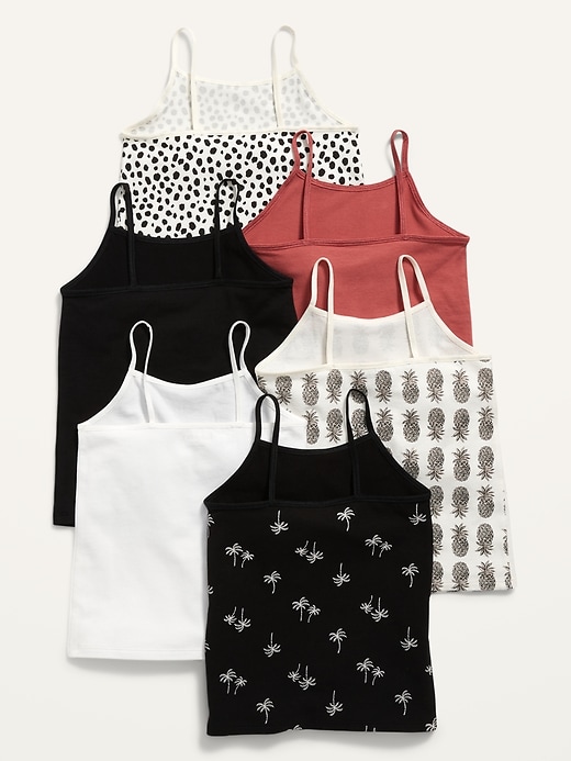 View large product image 2 of 2. Jersey-Knit Cami Top 6-Pack for Toddler Girls