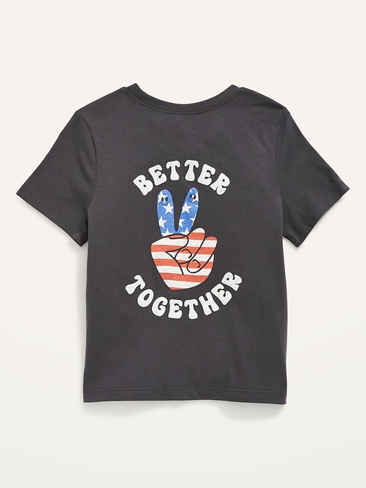 View large product image 2 of 2. Unisex Matching Americana Graphic T-Shirt for Toddler
