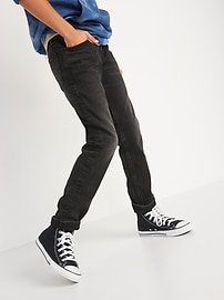Original Taper Built-In Flex Black Jeans for Boys