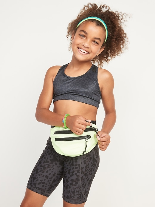 Printed Racerback PowerPress Sports Bra for Girls