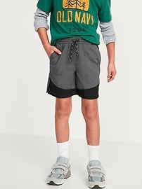 View large product image 3 of 4. StretchTech Performance Run Shorts for Boys (Above Knee)