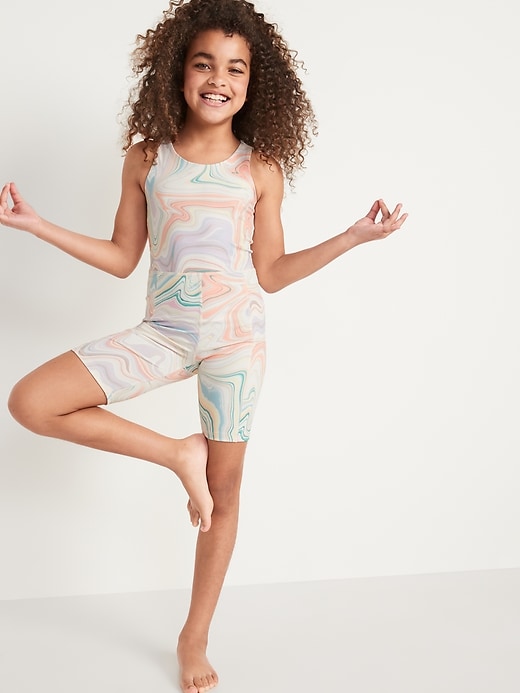 Powersoft Sleeveless Cropped Bodysuit For Girls Old Navy