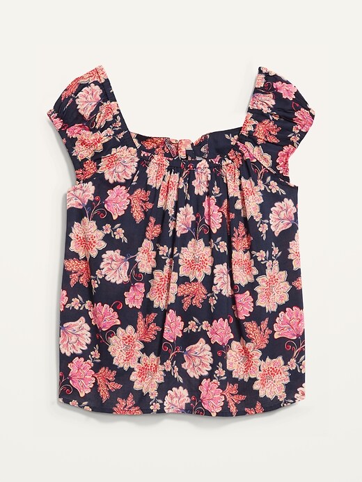 Image number 4 showing, Floral-Print Tie-Back Swing Top for Women