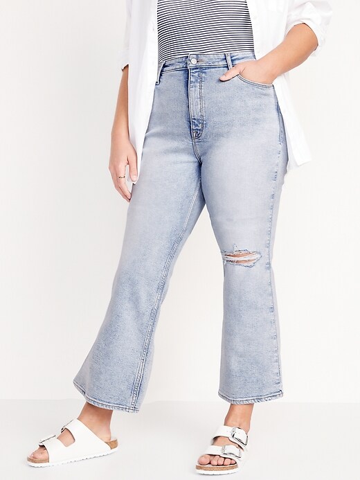 Image number 5 showing, Higher High-Waisted Crop Flare Jeans for Women