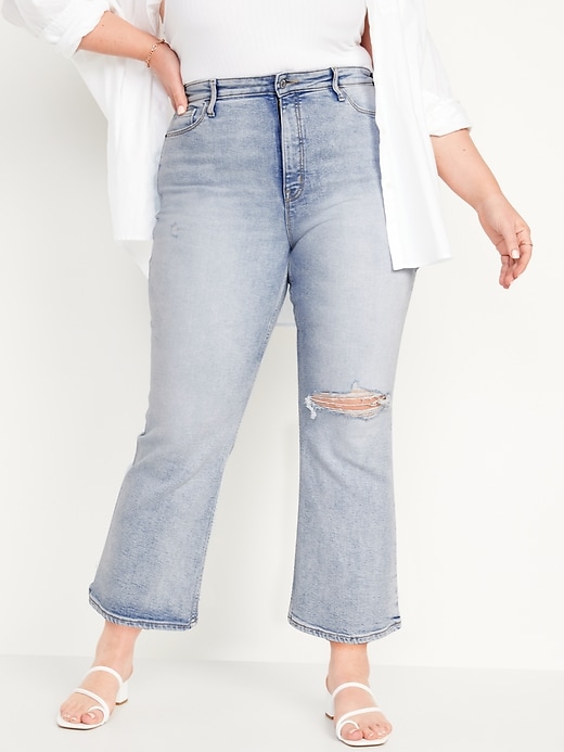 Image number 7 showing, Higher High-Waisted Crop Flare Jeans for Women