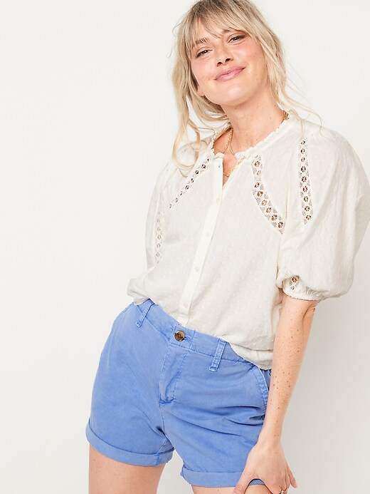 Image number 3 showing, High-Waisted OGC Chino Shorts for Women -- 5-inch inseam