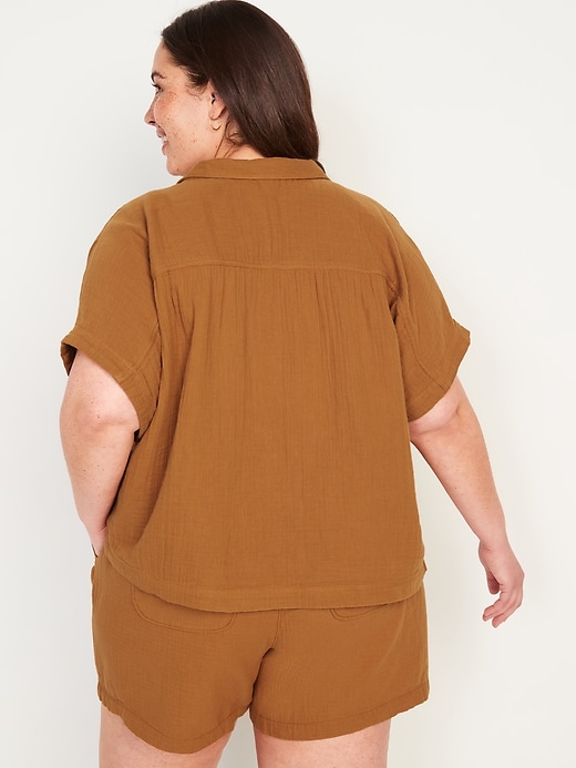 Image number 7 showing, Short-Sleeve Loose Shirt for Women