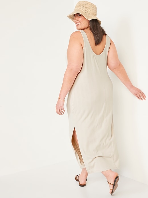 Image number 8 showing, Fitted Sleeveless Rib-Knit Midi Dress