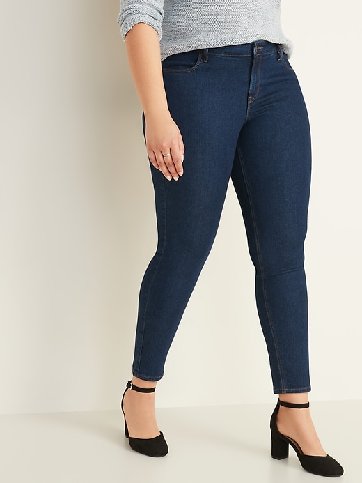 Mid-Rise Super Skinny Ankle Jeans for Women