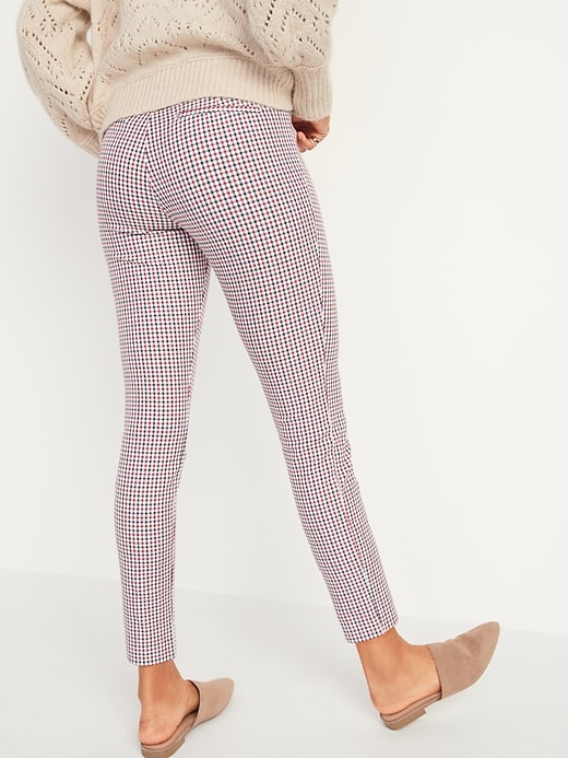 Image number 2 showing, High-Waisted Patterned Pixie Skinny Ankle Pants for Women