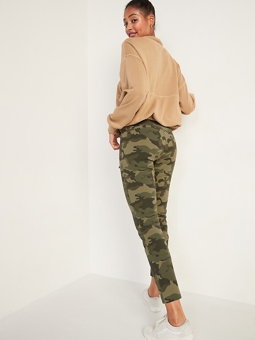 Image number 2 showing, High-Waisted Patterned Pixie Skinny Ankle Pants