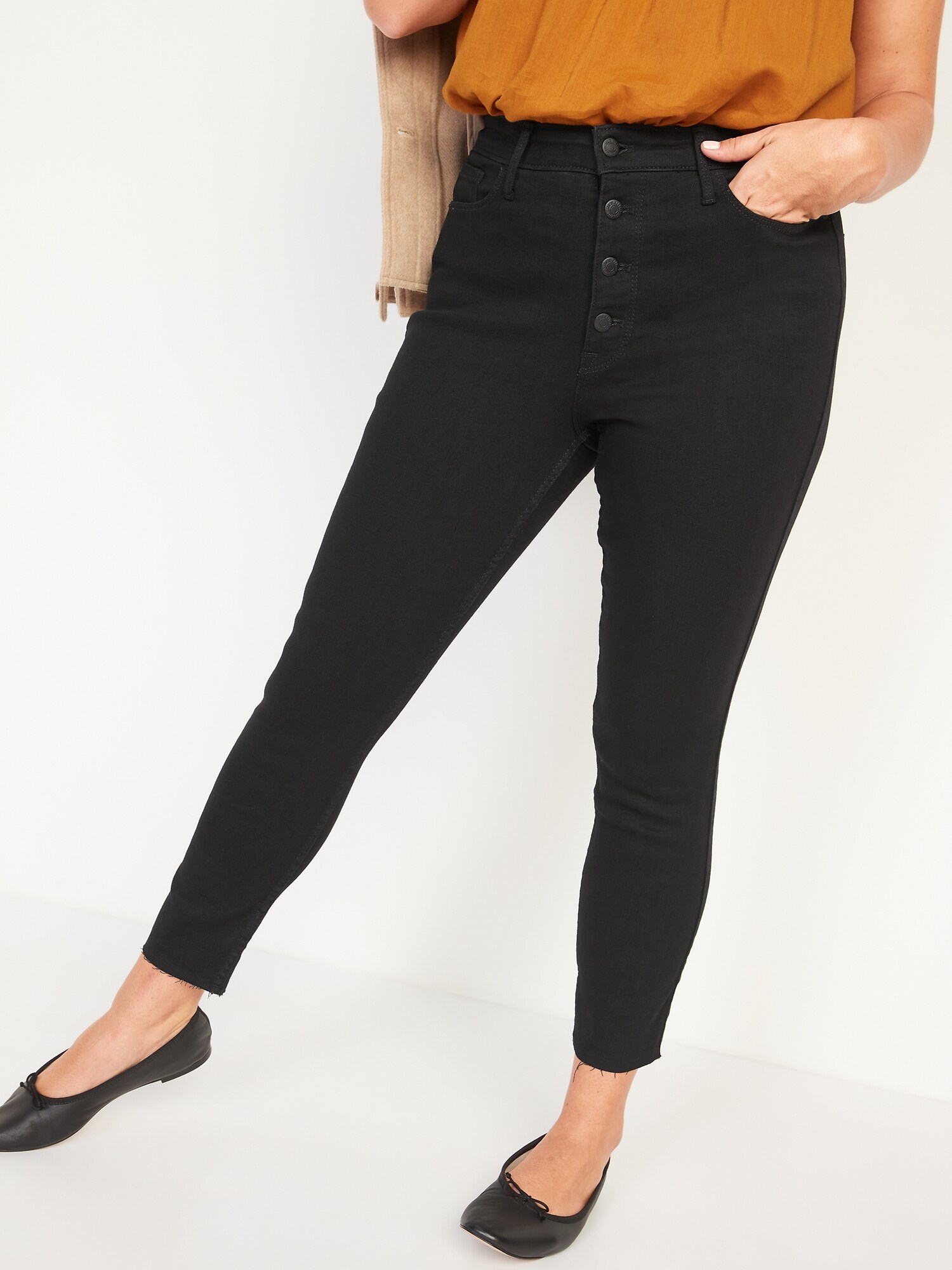 old navy rockstar black jeans