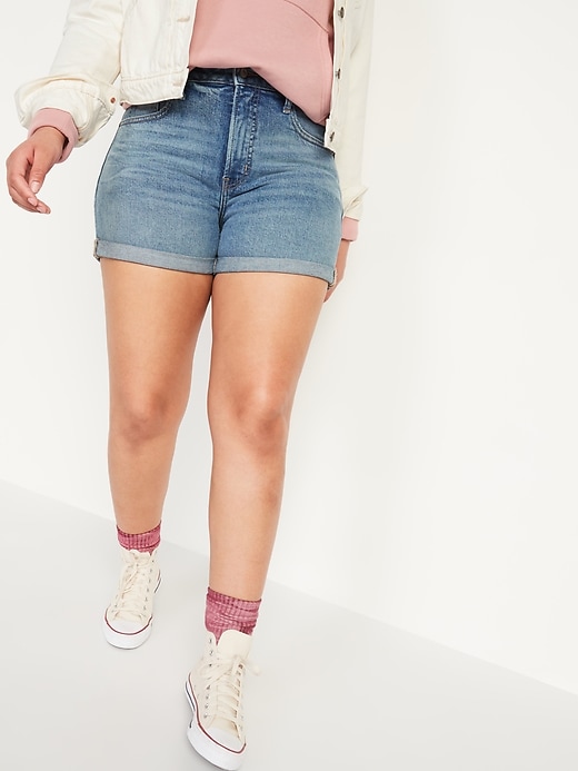 Image number 5 showing, High-Waisted O.G. Straight Jean Shorts for Women -- 3-inch inseam