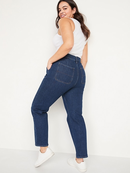 Image number 6 showing, Extra High-Waisted Sky-Hi Straight Workwear Jeans for Women