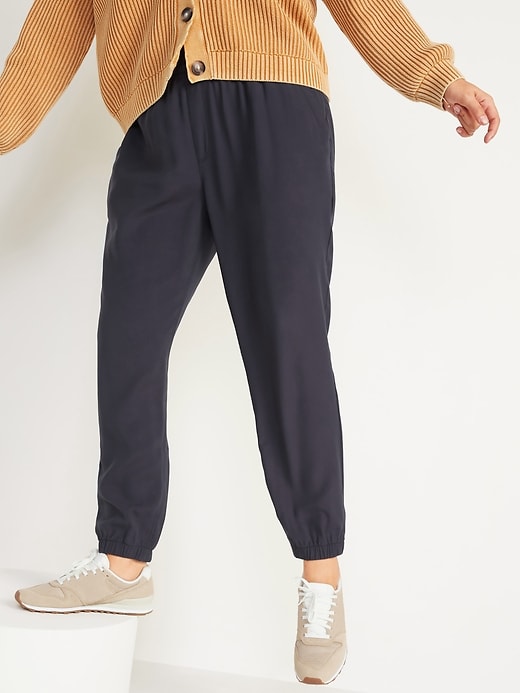 Old Navy, Pants & Jumpsuits, Old Navy Dateline Highwaisted Twill Jogger  Pants Mauve