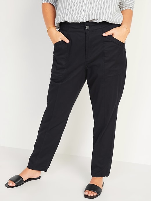 Image number 5 showing, High-Waisted Garment-Dyed Utility Pants