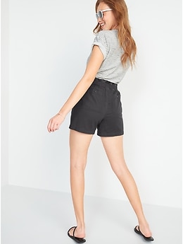 High-Waisted Twill Utility Shorts for Women -- 4.5-inch inseam