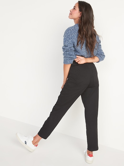 Image number 2 showing, High-Waisted Garment-Dyed Utility Pants