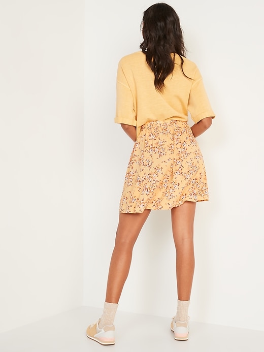 Image number 2 showing, Floral-Print A-Line Mini Skirt for Women