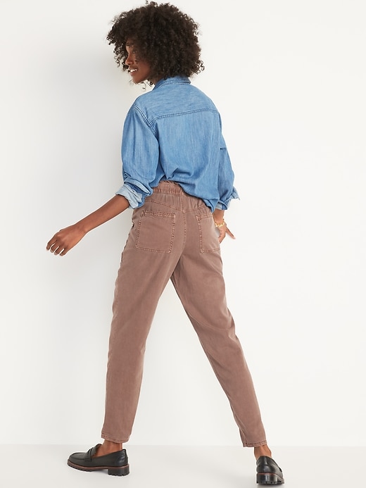Image number 2 showing, High-Waisted Garment-Dyed Utility Pants for Women
